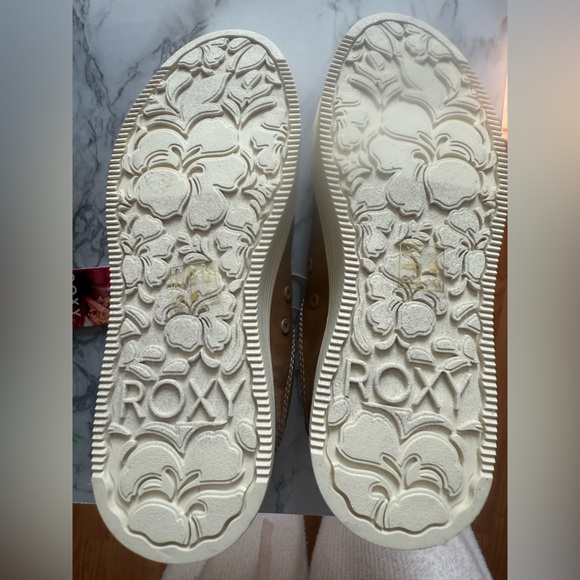 NIB Roxy Womens Sheilahh Open Beige/Beige Shoes Platform Sneakers Size 6.5 - Picture 8 of 8
